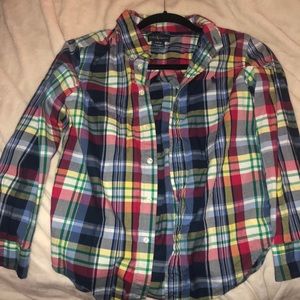 🐎 polo ralph lauren button down plaid shirt